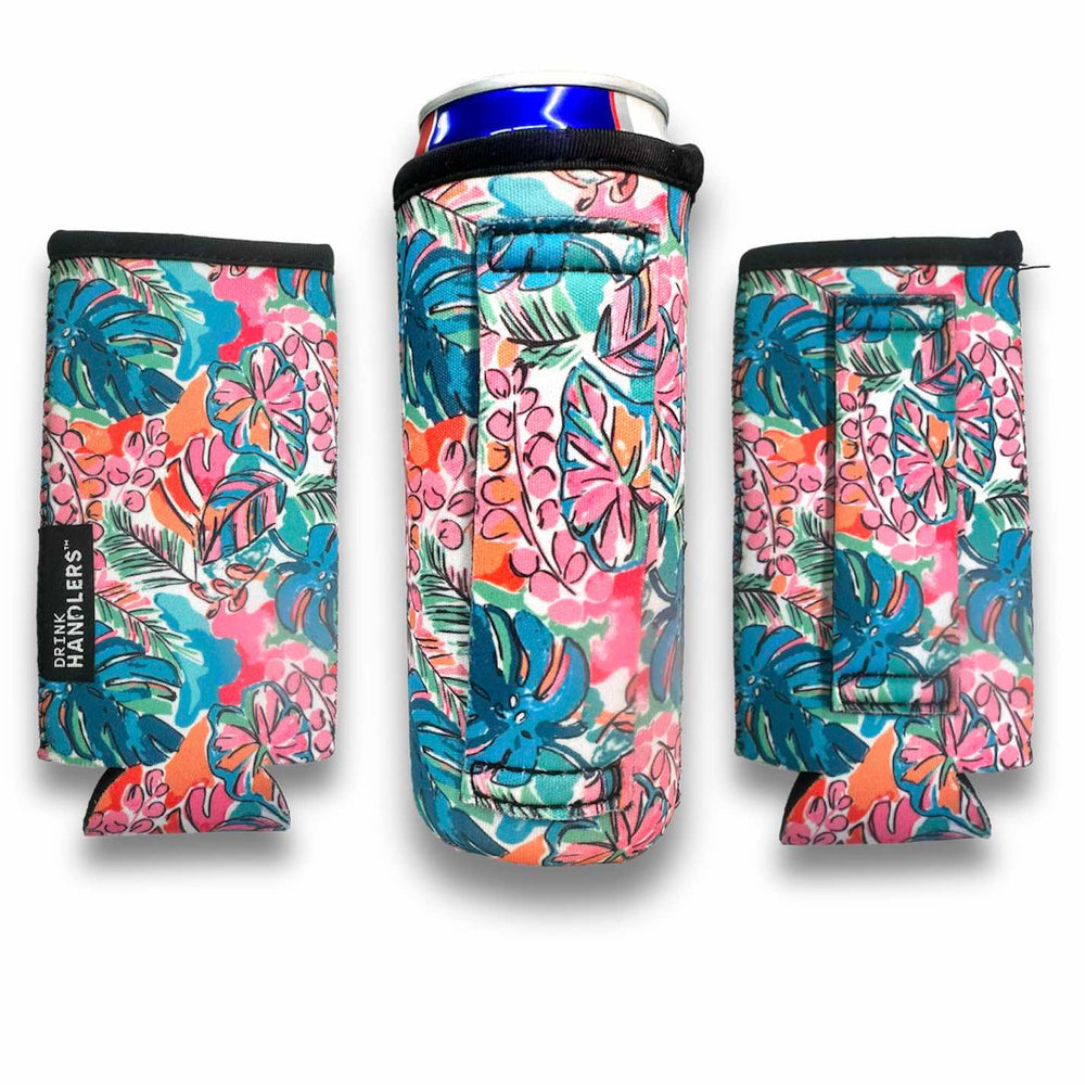 3-Pack No-Pocket 12oz Slim Can Handler™ Beach Babe