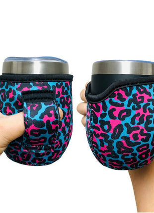 Blue Leopard 12oz Wine Tumbler Handler - Drink Handlers