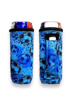 Blue Soccer 12oz Slim Can Handler™ - Drink Handlers