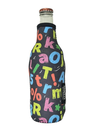 Chalkboard Letters 12oz Bottleneck Sleeve - Drink Handlers
