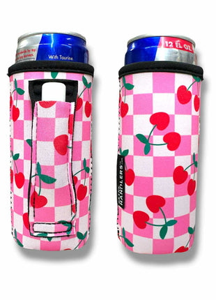 Checker Cherries 12 - 16oz Slim Can Handler™ - Drink Handlers