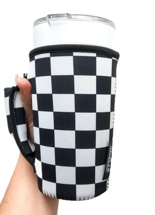 Checkerboard 20oz Large Coffee / Tea / Tumbler Handler™ - Drink Handlers