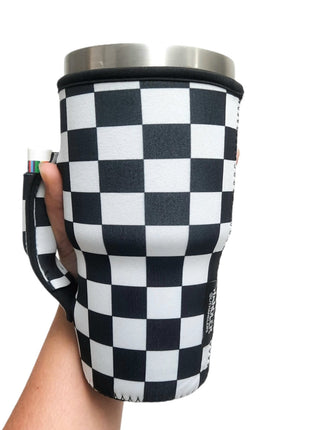 Checkerboard 30oz Tumbler Handler™ - Drink Handlers