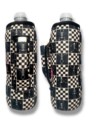 Checkered Skeletons 16 - 24oz Soda & Water Bottle / Tallboy Can Handler™ - Drink Handlers