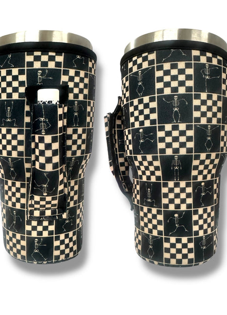 Checkered Skeletons 30oz Tumbler Handler™ - Drink Handlers