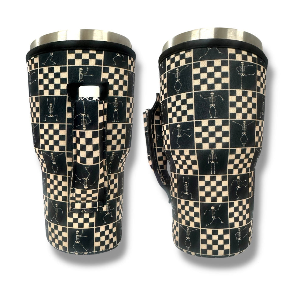 Checkered Skeletons 30oz Tumbler Handler™ - Drink Handlers