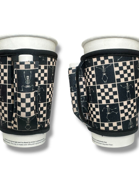 Checkered Skeletons Small / Medium Bottomless Handler™ - Drink Handlers