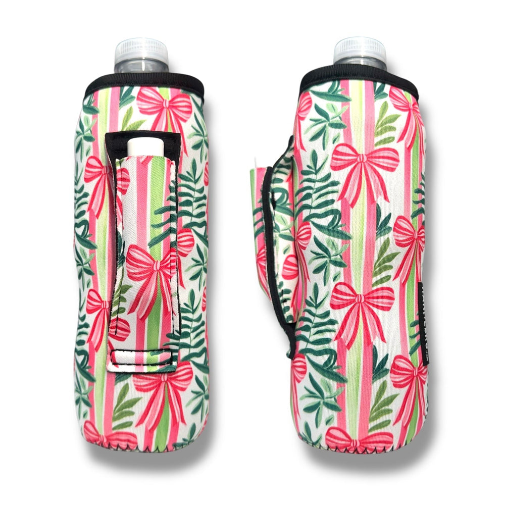 Christmas Bows 16 - 24oz Soda & Water Bottle / Tallboy Can Handler™ - Drink Handlers