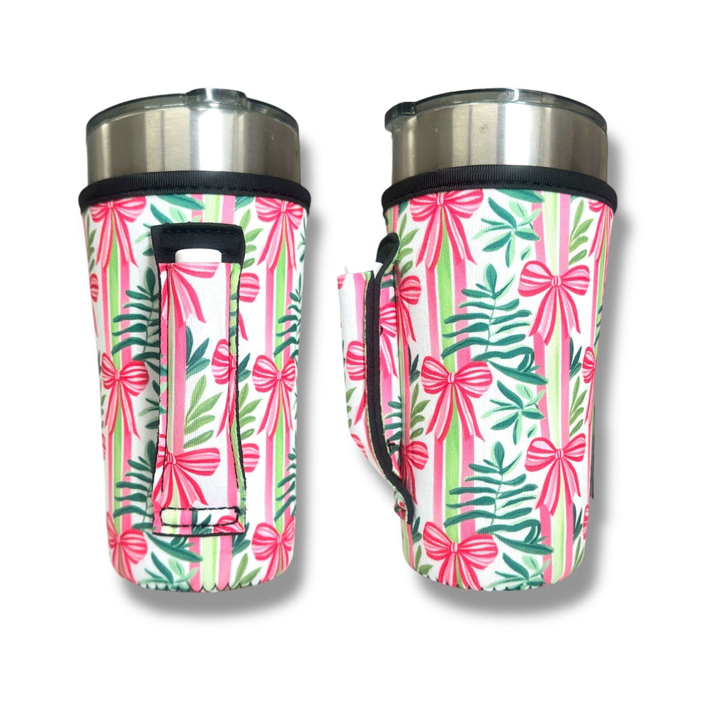 Christmas Bows 20oz Large Coffee / Tea / Tumbler Handler™ - Drink Handlers