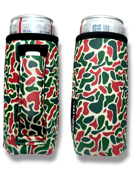 Christmas Camo 12 - 16oz Slim Can Handler™ - Drink Handlers