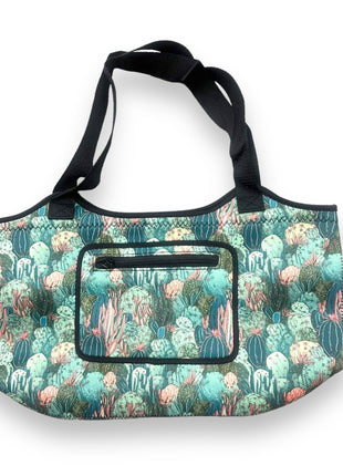 Coral Cactus Neoprene Tote - Drink Handlers