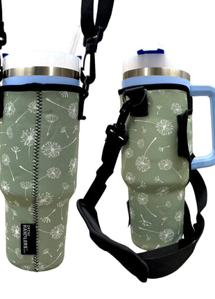Dandelion 40oz Tumbler With Handle Sleeve - Drink Handlers