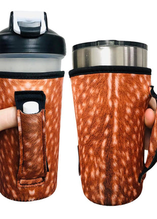 Deer Hide 20oz Large Coffee / Tea / Tumbler Handler™ - Drink Handlers