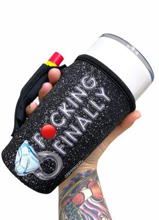 F***ing Finally 20oz Large Coffee / Tea / Tumbler Handler™ - Drink Handlers