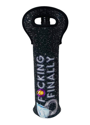 F***ing Finally Wine Bottle Tote - Drink Handlers