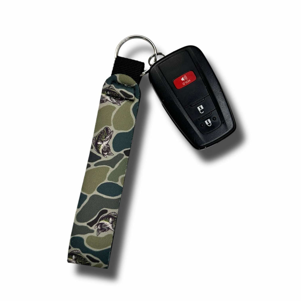Fish Camo Wristlet Keychain - Drink Handlers