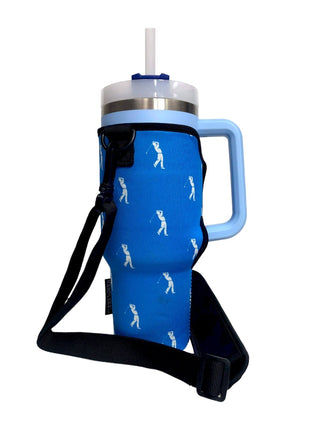 Golf 40oz Tumbler With Handle Sleeve - Drink Handlers