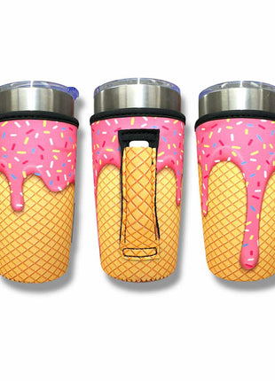 Ice Cream Drip 20oz Large Coffee / Tea / Tumbler Handler™ - Drink Handlers