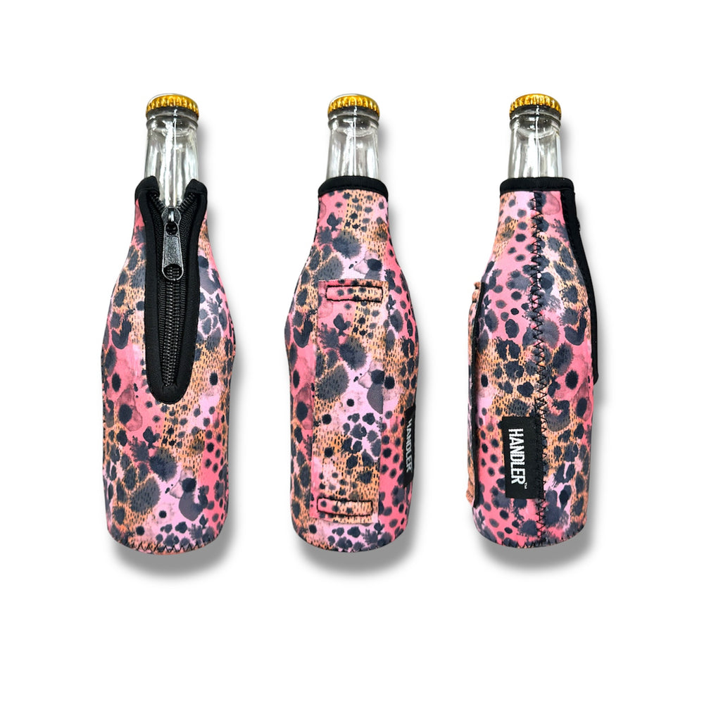 3-Pack No Pocket 12oz Bottleneck Handler - Blushing Leopard