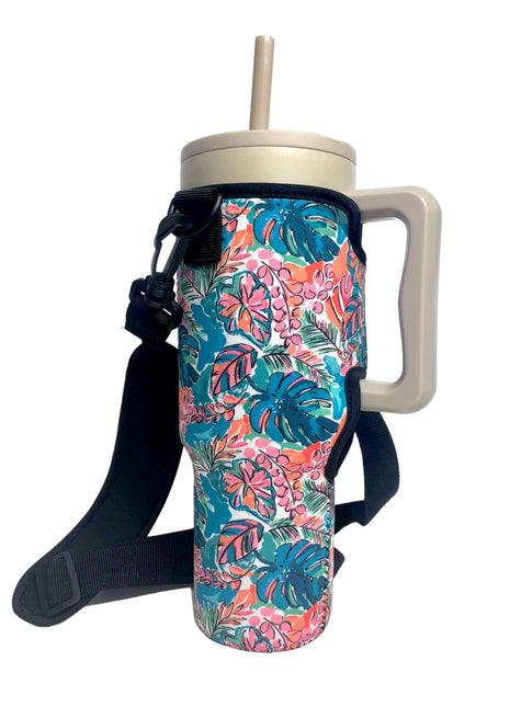 Beach Babe 40oz Tumbler With Handle Sleeve