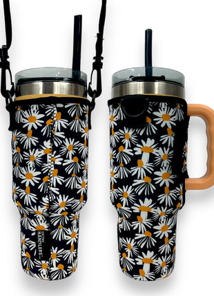 Daisy 40oz Tumbler With Handle Sleeve
