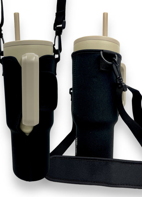 Black 40oz Tumbler With Handle Sleeve