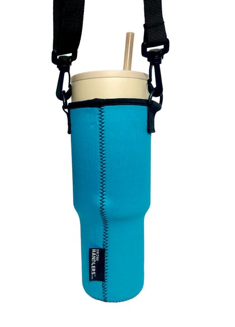 Turquoise 40oz Tumbler With Handle Sleeve