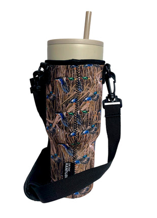 Duck Hunting 40oz Tumbler With Handle Sleeve