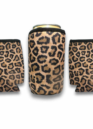 3-Pack 12oz Regular Can Sleeve Leopard