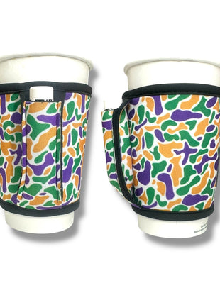 Mardi Gras Camo Small / Medium Bottomless Handler™ - Drink Handlers