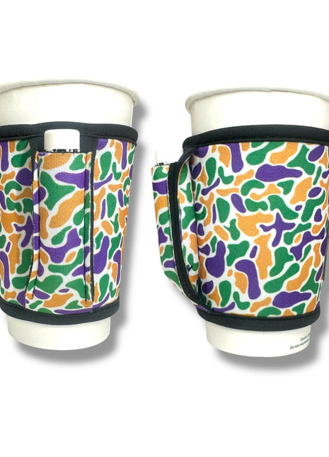 Mardi Gras Camo Small / Medium Bottomless Handler™ - Drink Handlers