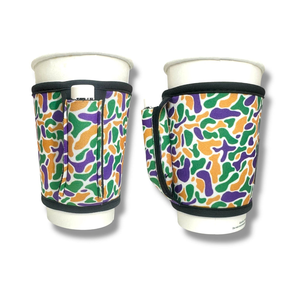 Mardi Gras Camo Small / Medium Bottomless Handler™ - Drink Handlers