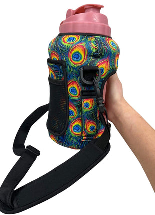 Peacock Feathers 1/2 Gallon Jug Carrying Handler™ - Drink Handlers