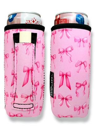 Pink Bows 12 - 16oz Slim Can Handler™ - Drink Handlers