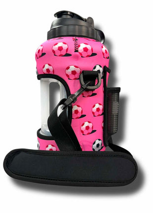 Pink Soccer 1/2 Gallon Jug Carrying Handler™ - Drink Handlers