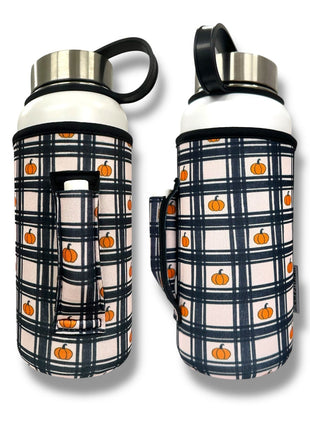 Pumpkin Gingham 30oz Tumbler Handler™ - Drink Handlers
