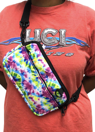 Purple Tie Dye Cross Body Purse - Drink Handlers