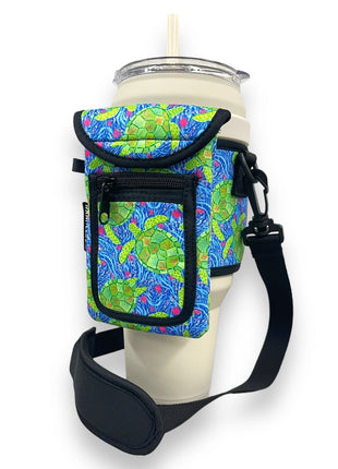 Sea Turtles Wrap Around Drink Pocket - Drink Handlers