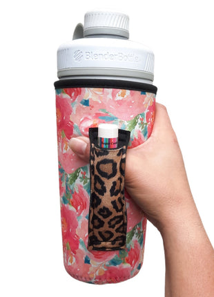Summer Blooms w/ Leopard 30oz Tumbler Handler™ - Drink Handlers
