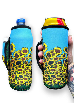 Sunflowers 16-24oz Soda & Water Bottle / Tallboy Can Handler™ - Drink Handlers