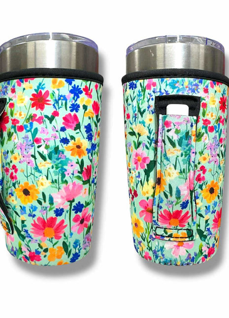 Wildflowers 20oz Large Coffee / Tea / Tumbler Handler™ - Drink Handlers