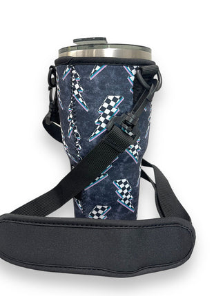 Lightning Bolts 25-35oz Tumbler With Handle Sleeve