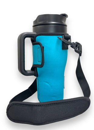 Turquoise 25-35oz Tumbler With Handle Sleeve