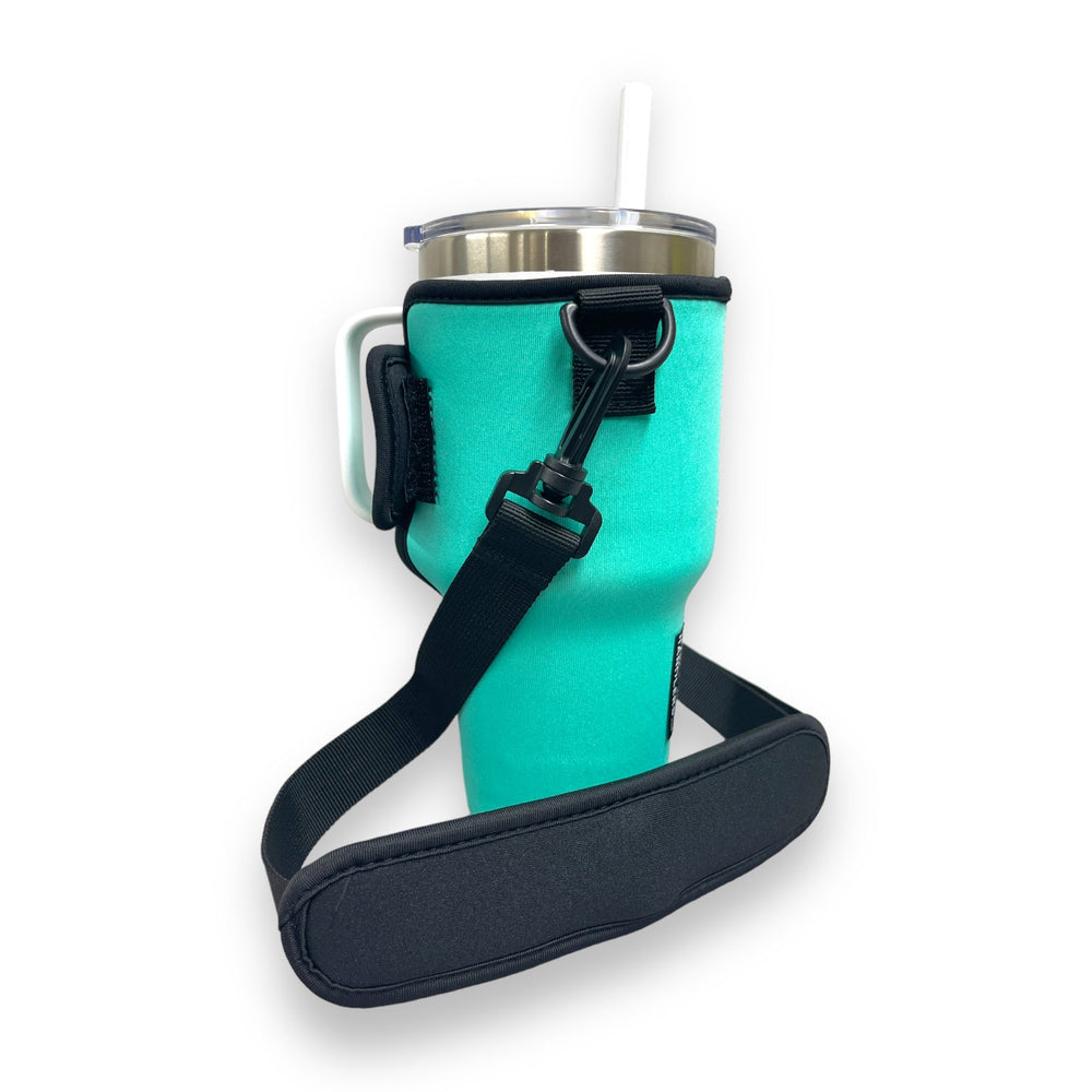 Sea Foam Green 25-35oz Tumbler With Handle Sleeve