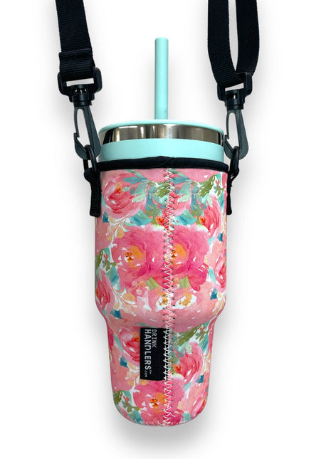 Summer Blooms 25-35oz Tumbler With Handle Sleeve