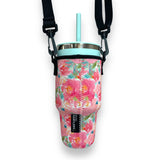 Summer Blooms 25-35oz Tumbler With Handle Sleeve