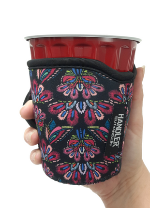 Pink Embroidery 12oz Wine Tumbler Handler™