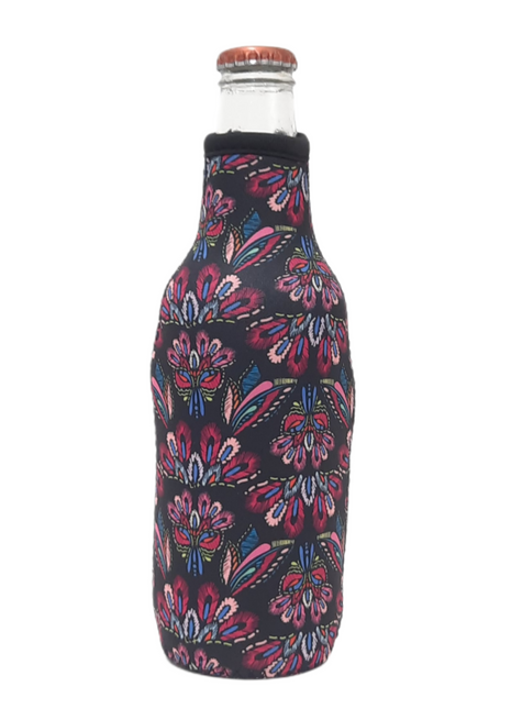 Pink Embroidery 12oz Bottleneck Sleeve