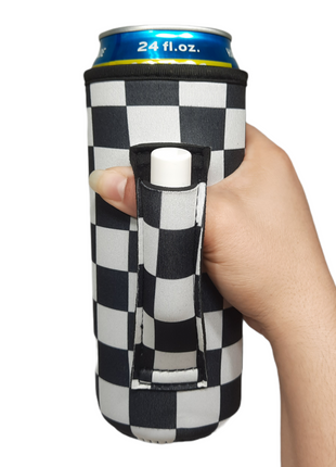 Checkerboard 16-24oz Soda & Water Bottle / Tallboy Can Handler™