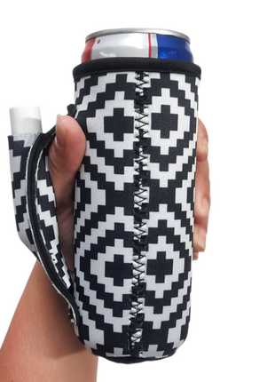 Black & White Aztec 12oz Slim Can Handler™ - Limited Edition*
